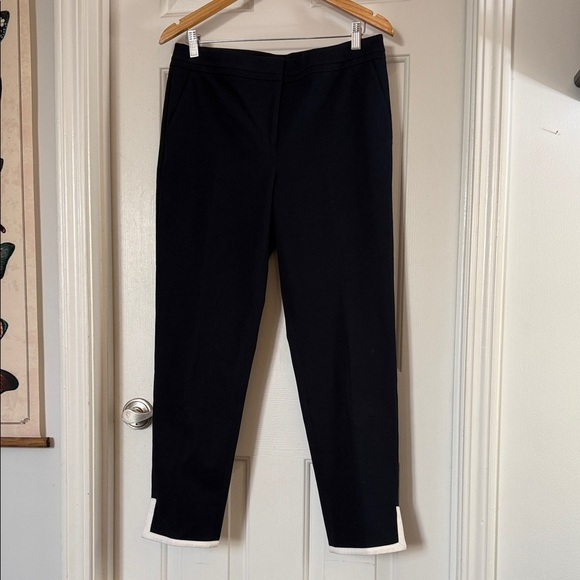 Talbots Pants - Talbots Navy Trousers white trim detail sz 8